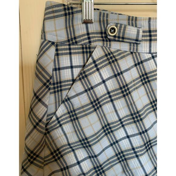 Birdy & Grace plaid skort blue and cream size 6 women's - Picture 6 of 7
